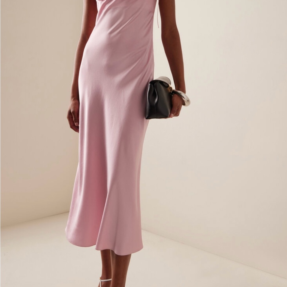 Pink Silk Slip Dress